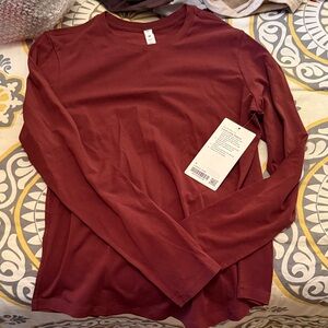lululemon athletica Love Long Sleeve Crewneck, Burgundy- NWT Size 6